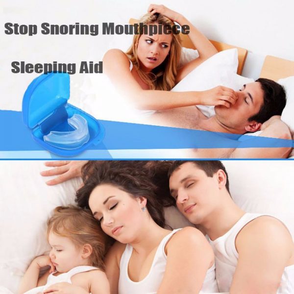 Mouth guard family in bed